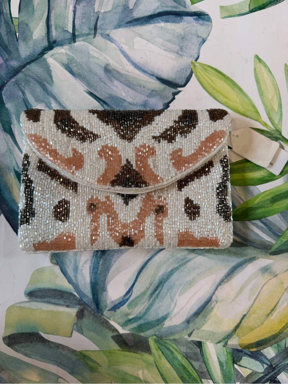 Beaded clutch with chain - NWT